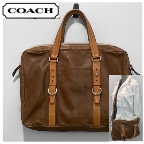 Coach Other - Coach Brown Leather Messenger Bag